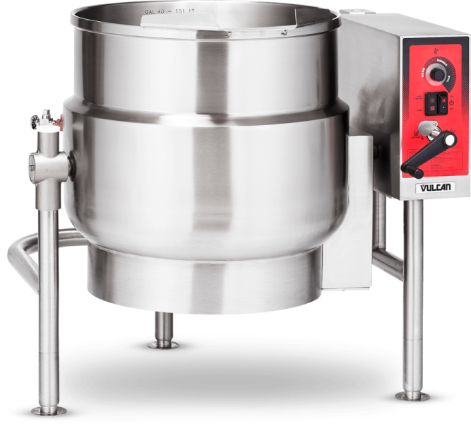 Vulcan 40 gallon electric tilting soup kettles