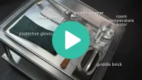 Thumbnail showing tools used for cleaning a steel plate griddle with a play button overlaid