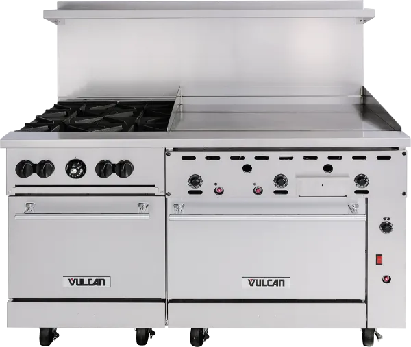 36 Commercial Stainless Steel Gas Range, 36 Griddle with Standard Oven