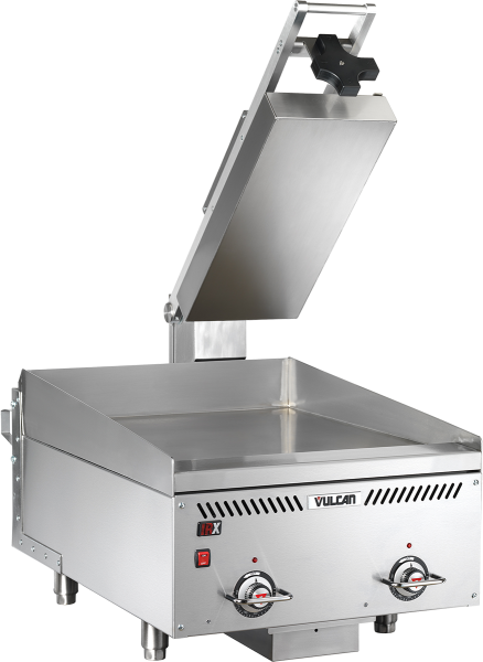 Vulcan VMCS-101, VCCG36 Griddles & Charbroilers Griddle Accessory Clamshell, Commercial Clamshell VMCS101 Quarter Left View wShellUp