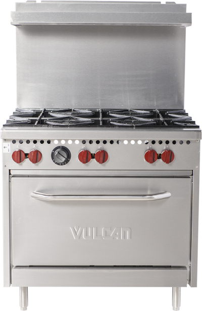 6 burner commercial gas range