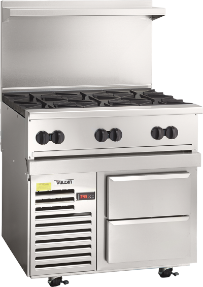 Vulcan 36R-6B — Gas Range, 36"W x 34"D x 58"H