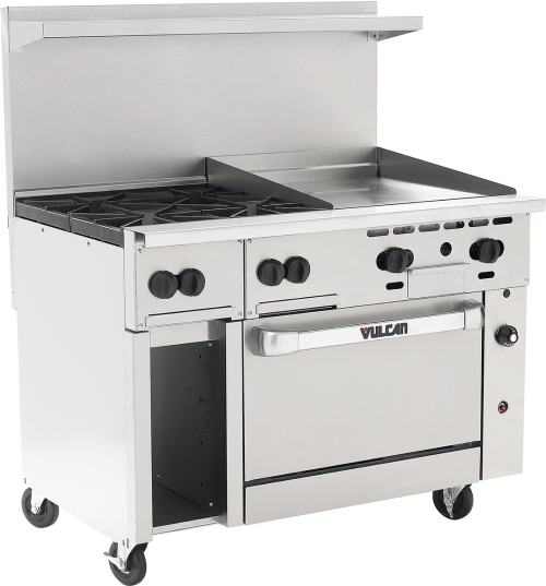 Vulcan 48C-4B24GT — Gas Range, 48"W x 34"D x 58"H